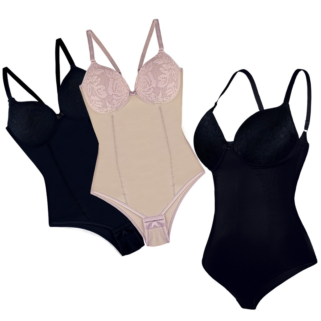 Kit 3 Cintas Modelador De Cintura Lingerie Feminina Plus Body Alta Compressão empório da roupa