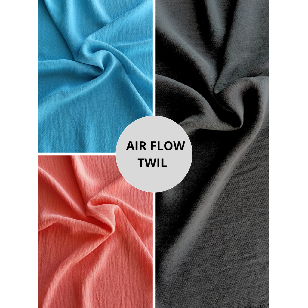 Tecido Crepe Duna Amassadinho Twill 3M 100% Poliéster Air Flow 1,47m de Largura