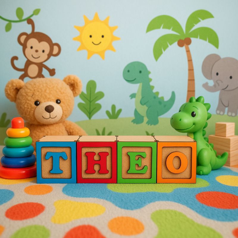 cubo dado  personalizado mdf letras numeros chá bebê nomes decoração quarto