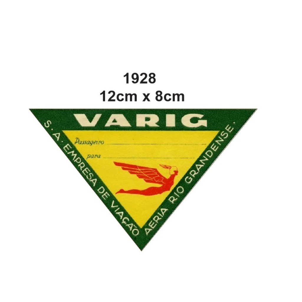 Adesivo VARIG Aviação Avião Antigo Vintage Aéreo 12cm x 8cm