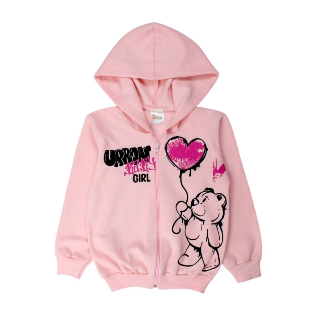 Casaco Jaqueta De Moletom Infantil Menina Com Capuz E Zíper Casaco Inverno