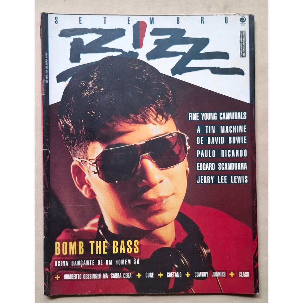 REVISTA BIZZ 50 BOMB THE BASS DAVID BOWIE THE CURE THE CLASH