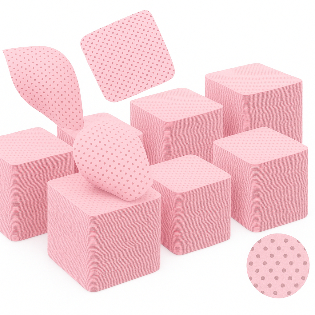 800 Lenços Rosa para Limpeza do Bico da Cola de Extensão de Cílios Profissional