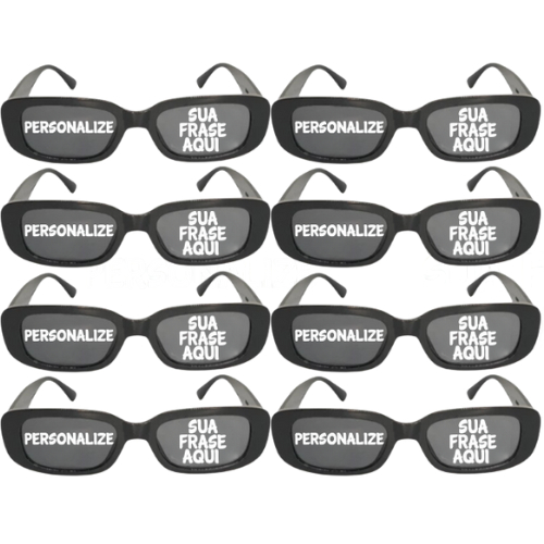 Kit Oculos Retro Personalizado 5 A 30 UNI Com Frase Para Festas