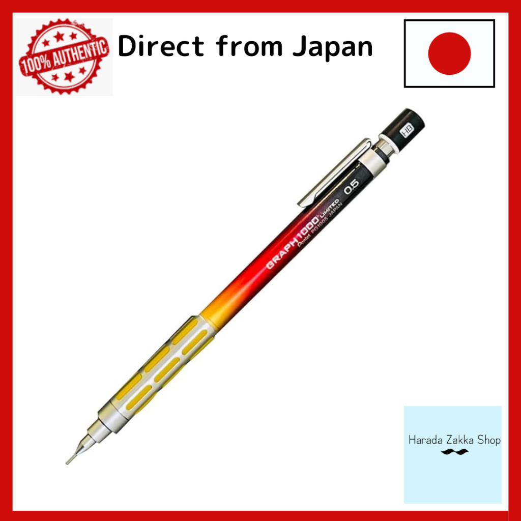 Lápis Pentel Graph 1000 0,5mm 2022 Coreia Edição Limitada Preto/Vermelho/Amarelo [Enviado diretamente do Japão]