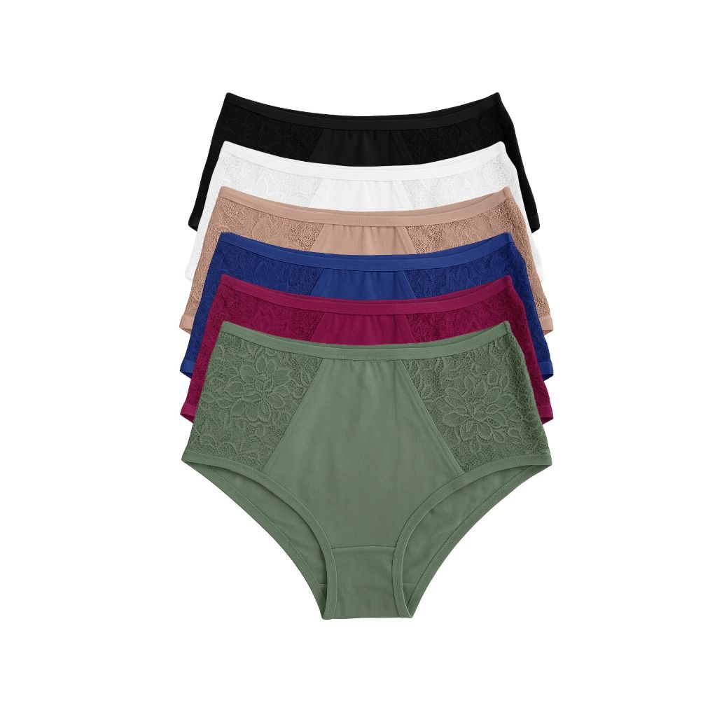 Kit Calcinha Plus Size Cintura Alta Cós Alto Tangão Senhora Algodão C/ Renda em Oferta na Shopee