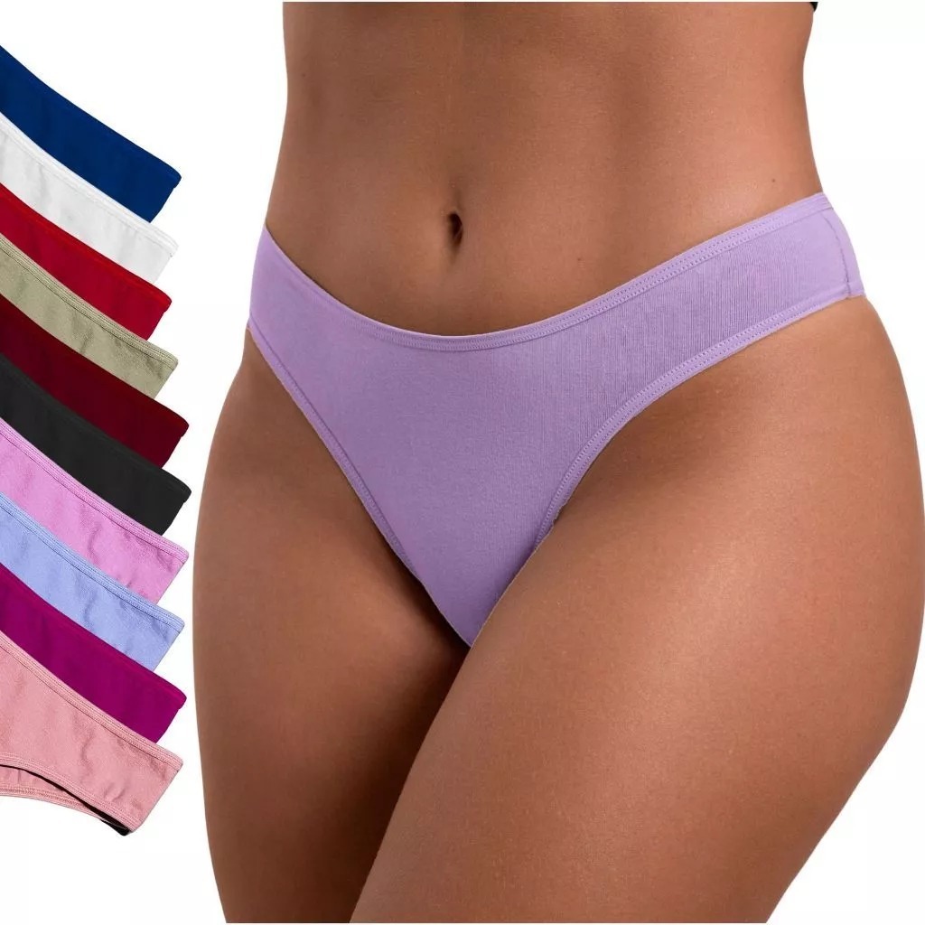 Kit 10 Calcinhas Adulto Tanga Conforto de Microfibra com Forro 100% Algodão Cores Diversas em Oferta na Shopee
