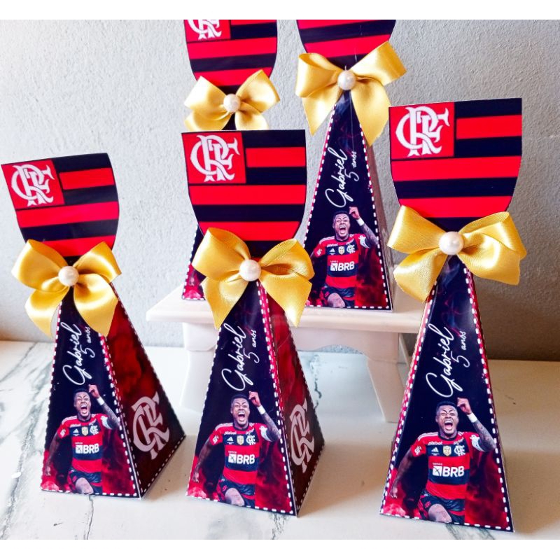 Kit Caixinhas Pirâmides, Festa Futebol, Lembrancinhas Aniversário Personalizadas.