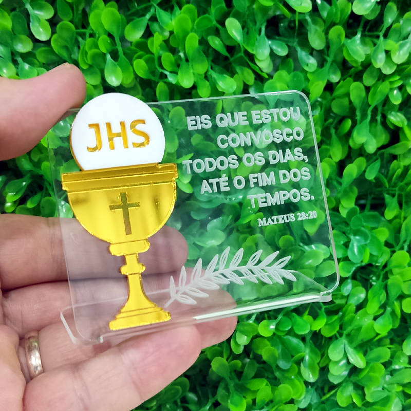 Lembrancinha Primeira Eucaristia em Acrílico Personalizada