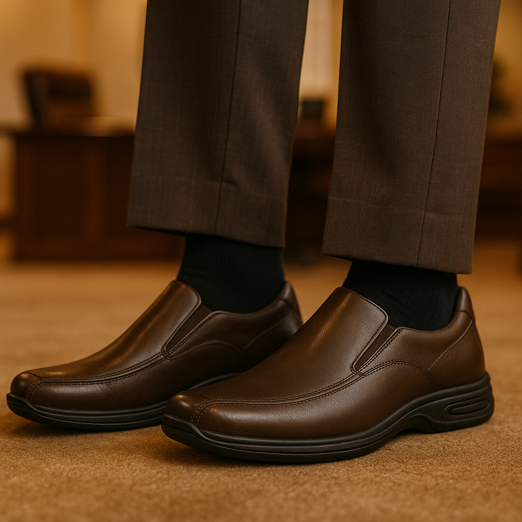 Sapato Social Masculino Modelo Confort Casual, Leve, Macio e Elegante para Trabalho ou Dia a Dia