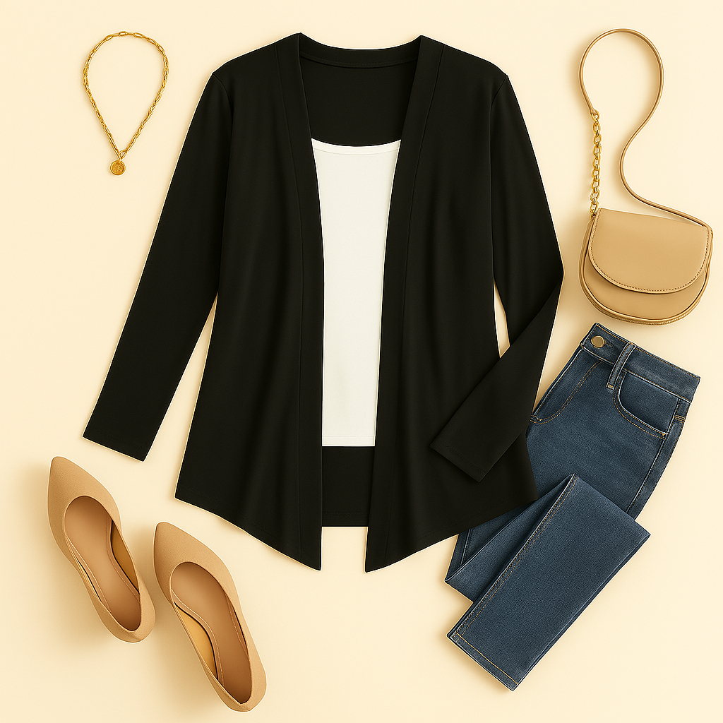 Cardigan Feminino Casaco Kimono Dia a Dia Casaquinho Malha Fria