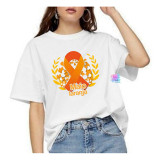 T-Shirts - Camiseta Unissex/Campanha Maio Laranja/Faça Bonito/Dia 18 de Maio Dia Mundial de Combata a Violência em Oferta na Shopee