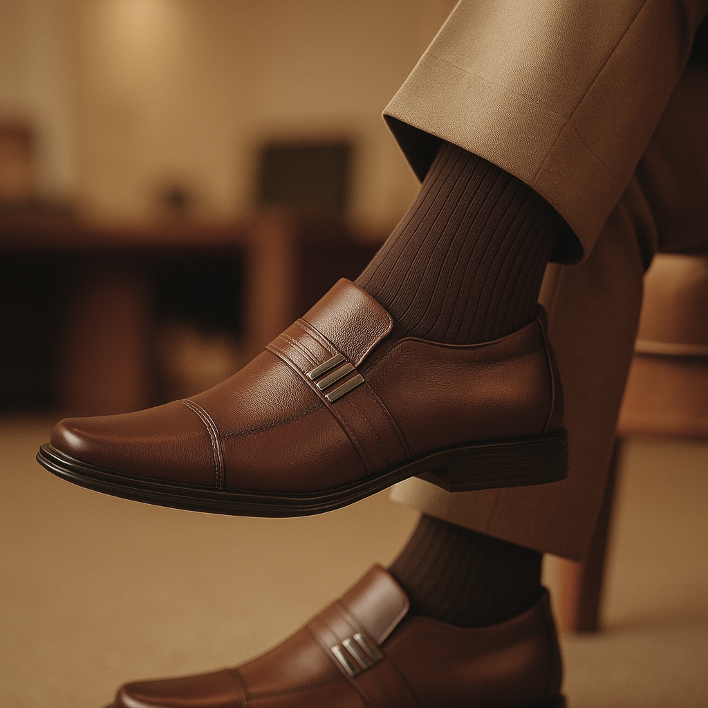 Sapato Social Masculino Bico Quadrado Confortável Casual e Elegante para Trabalho ou Festa Pronta Entrega