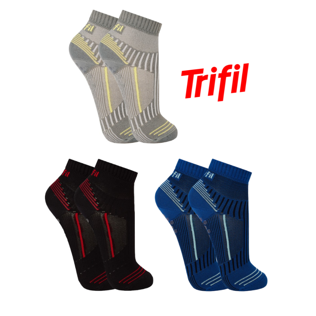 Meia Sapatilha Pilates Hidroginástica Antiderrapante Emborrachada Trifil T06037