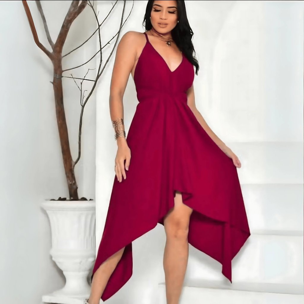 Vestido Feminino Envelope Alcinha Soltinho com Bicos e Decote nas Costas - Praia