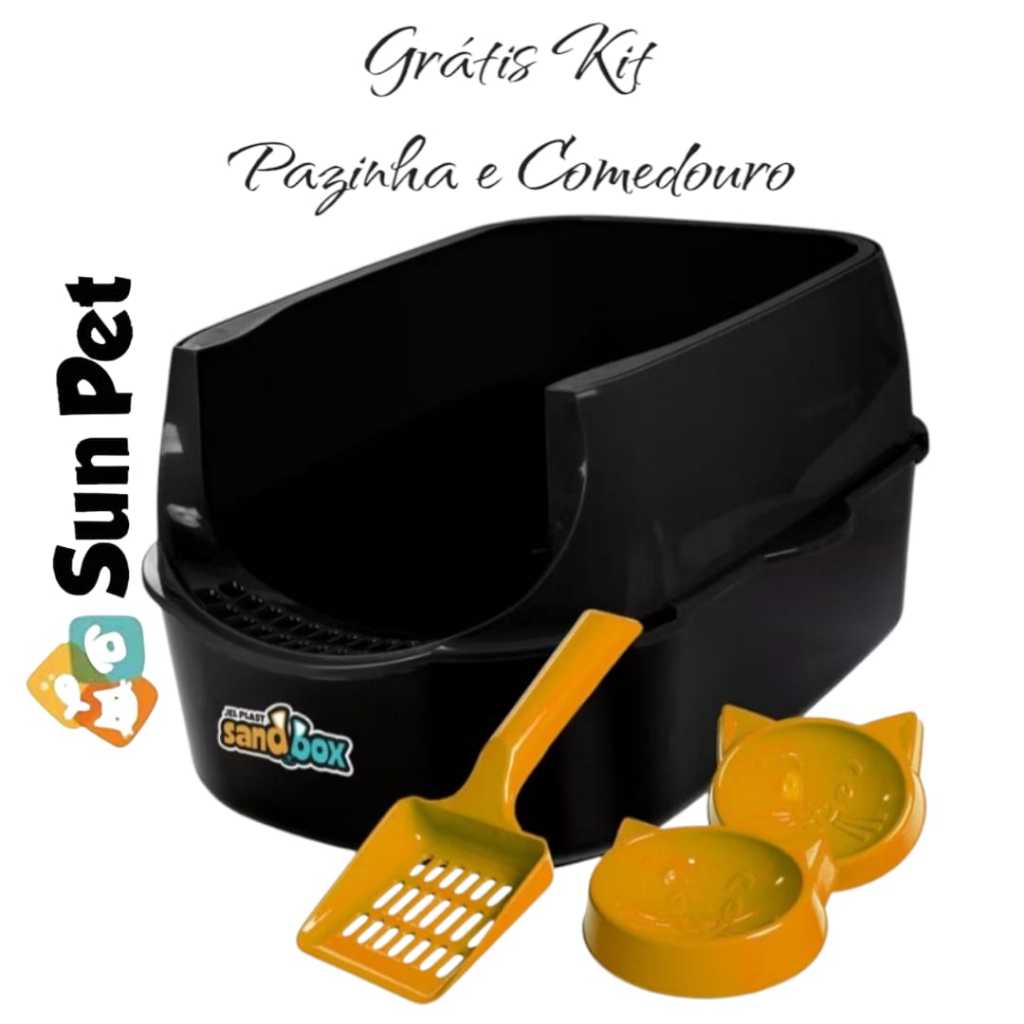 Caixa de Areia para Gatos Grandes Banheiro Sanitário pet Aberta Resistente Furba Sandbox Gato Pet Shop em Oferta na Shopee