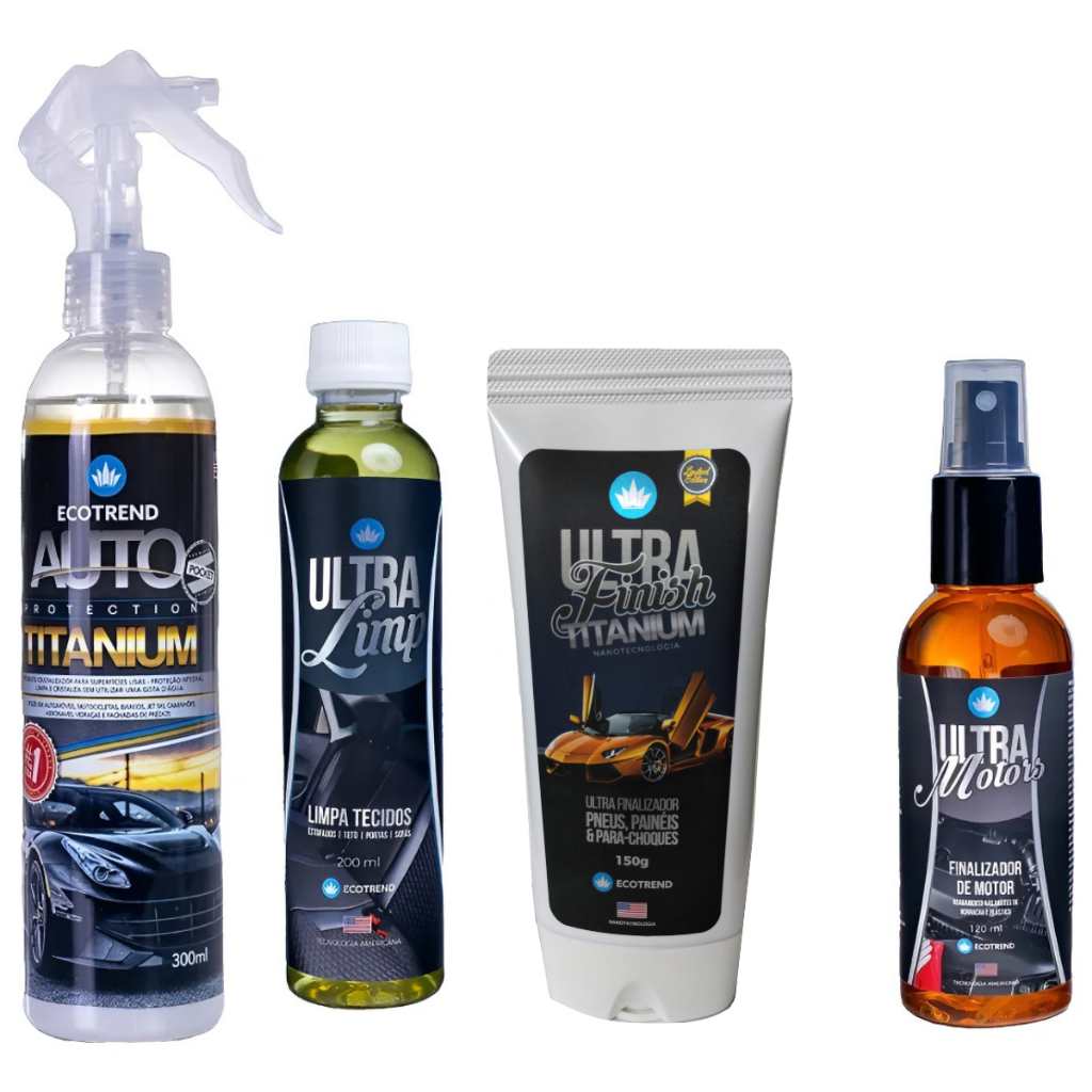 Ecotrend Auto Protection Titanium Completo Kit 04 Produtos