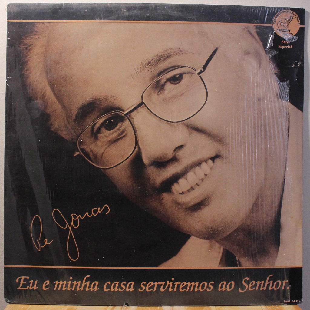 Pe. Jonas Abib  - Eu E Minha Casa Servimos Ao Senhor - LP GOSPEL - DISCO DE VINIL
