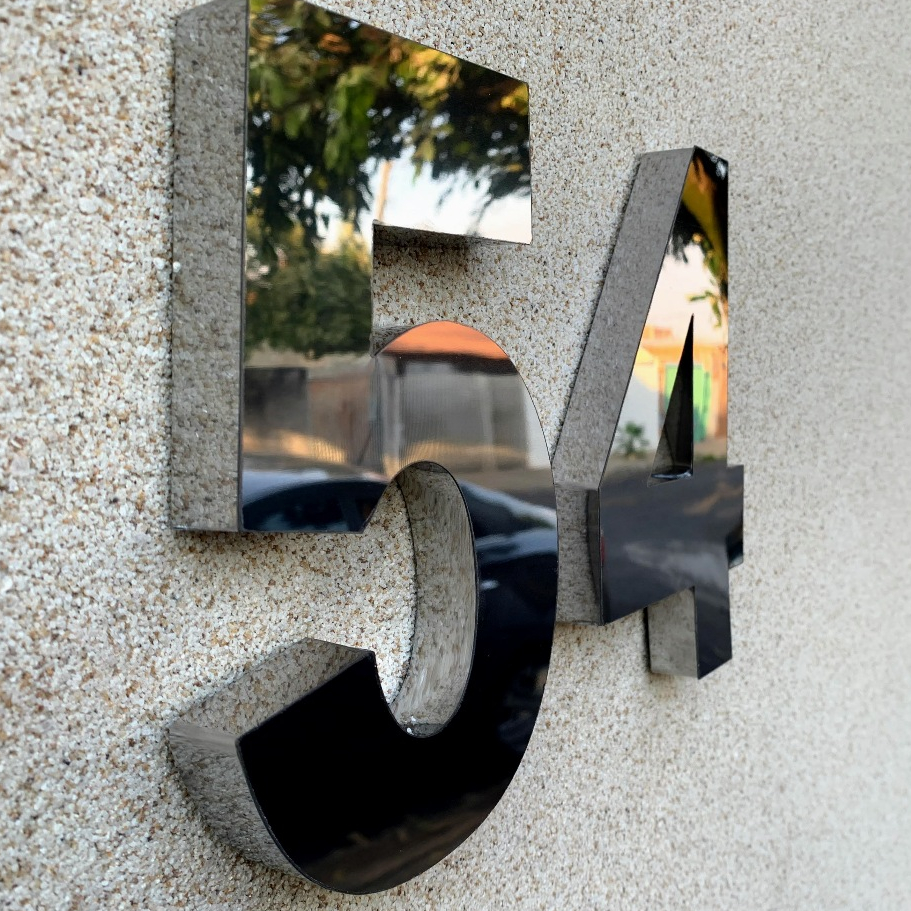 Números Aço Inox Brilhante 30 Cm em Oferta na Shopee