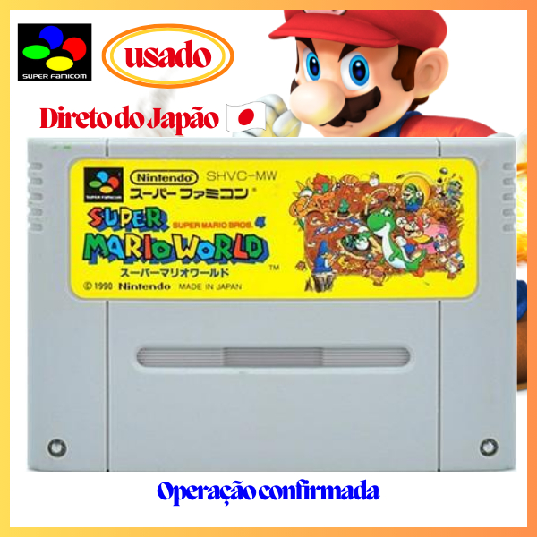 【Direto do Japão】🎮Super Famicom🎮 Super Mario World（Original japonês）