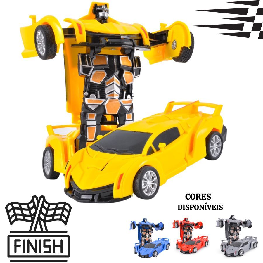 Carro Robo Diversão Fricção Automático Carrinho Cores Aleatorias