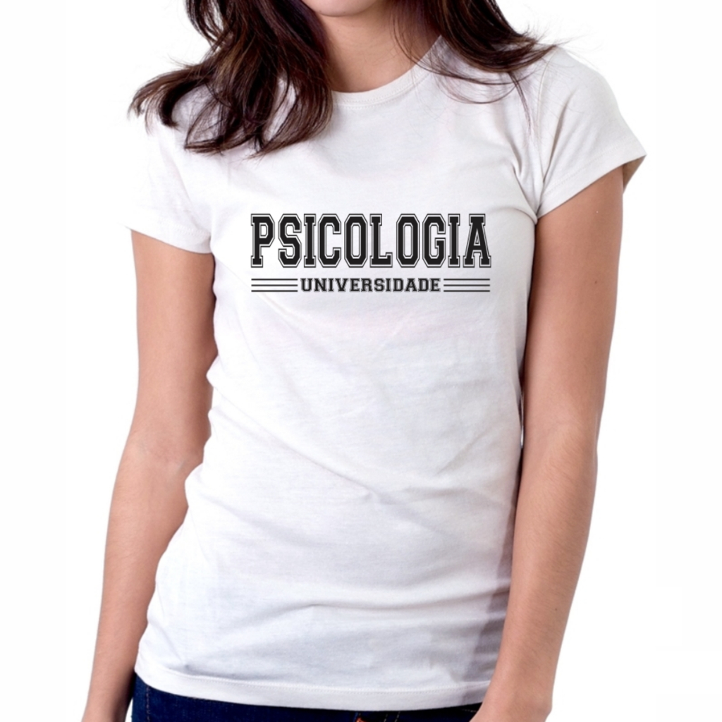Camiseta Baby Look Psicologia Universidade Faculdade