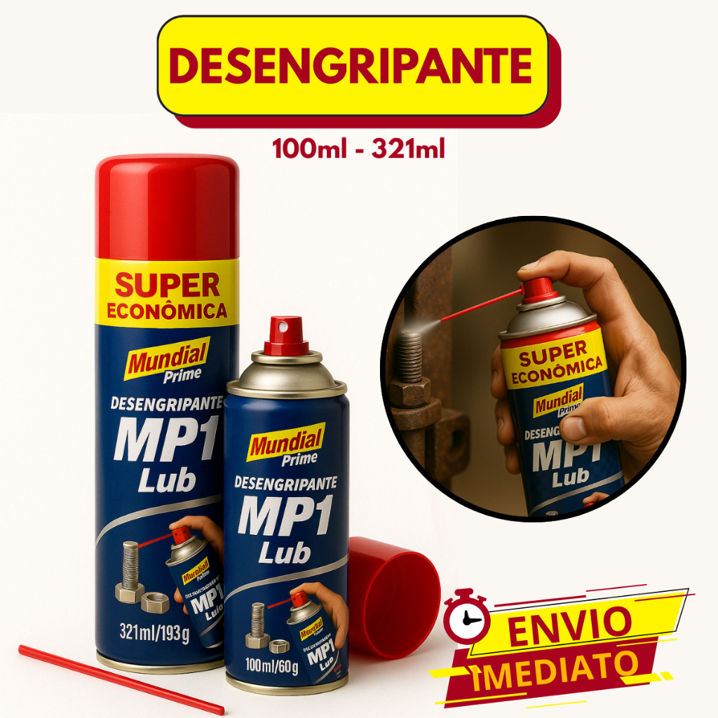 Desengripante Aerosol Lubrificante Spray Anticorrosivo Multiuso - 100ml | 321ml