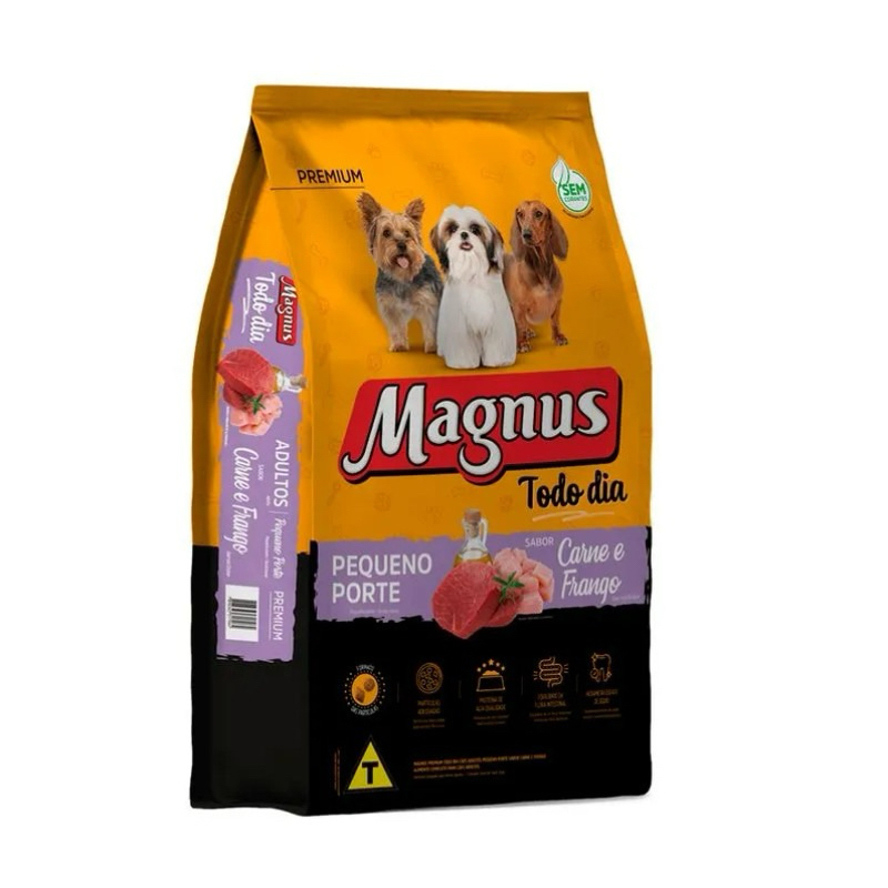 Ração Magnus Premium Todo Dia 10,1Kg Cães Adultos Pequeno Porte Sabor Carne e Frango Adimax Pet Shop Cachorro Acessórios — R$ 120,00 em Shopee, 29% OFF