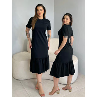 Vestido Feminino Midi Soltinho Confortável Elegante Tendência Algodão Premium em Oferta na Shopee