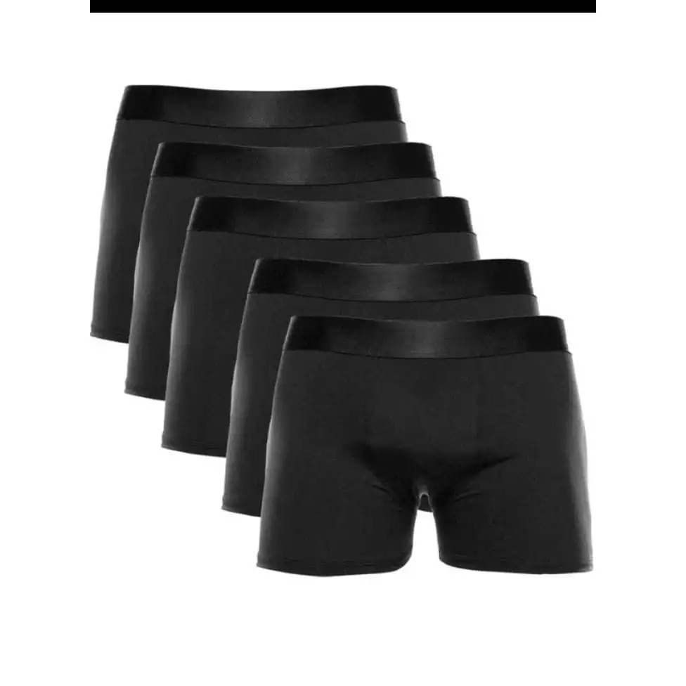 Kit 5 Cuecas Pretas Masculina Box C/ Forro em Oferta na Shopee