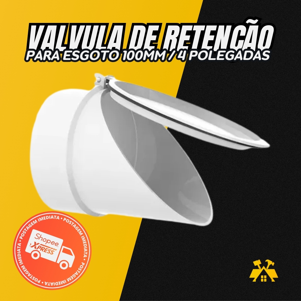 Válvula De Retenção Esgoto Ponta 100mm (4 Polegadas) em Oferta na Shopee