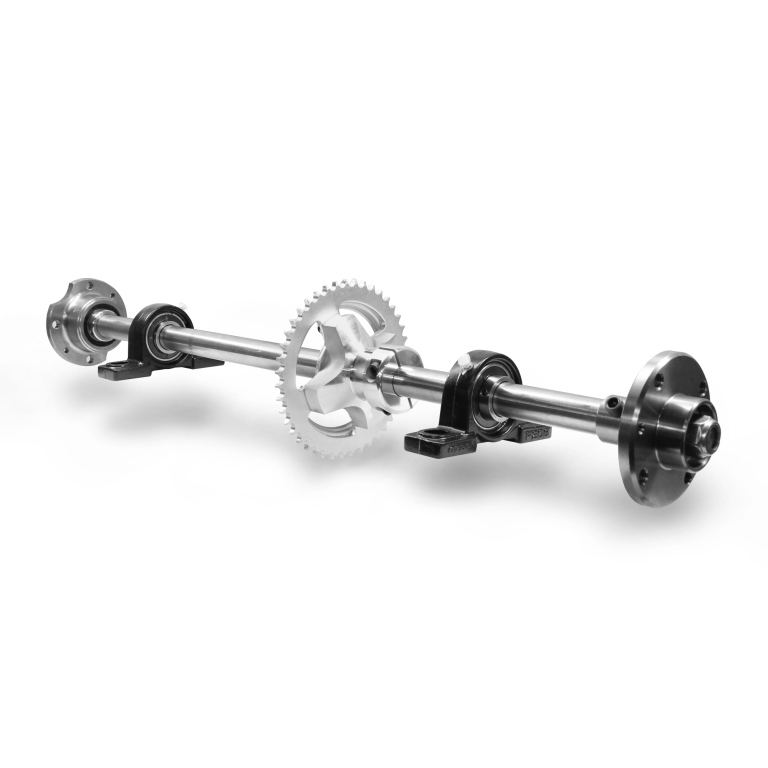 Kit Trike Motorizado Cubo 4x100, Eixo+mancal+suporte+coroa