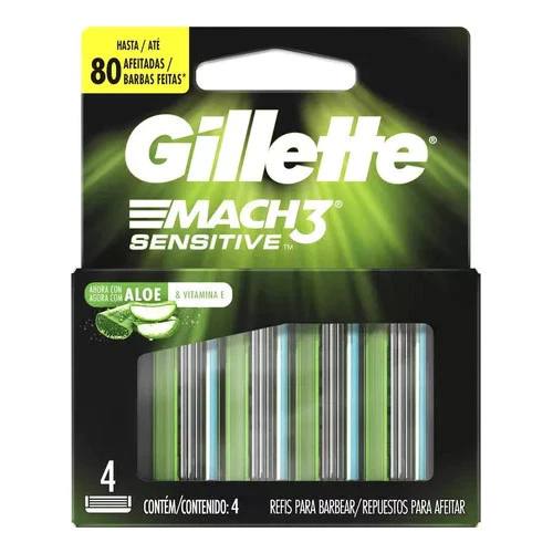 Carga De Aparelho Barbear Gillette Mach3 Sensitive - (Escolher quantidade)
