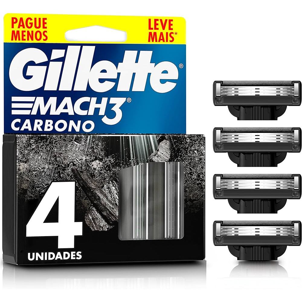 Gillette Mach3 Carbono Refil (Escolher quantidade)