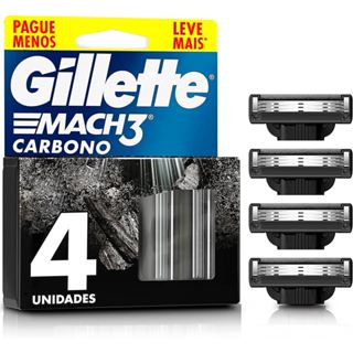 Gillette Mach3 Carbono Refil (Escolher quantidade) em Oferta na Shopee