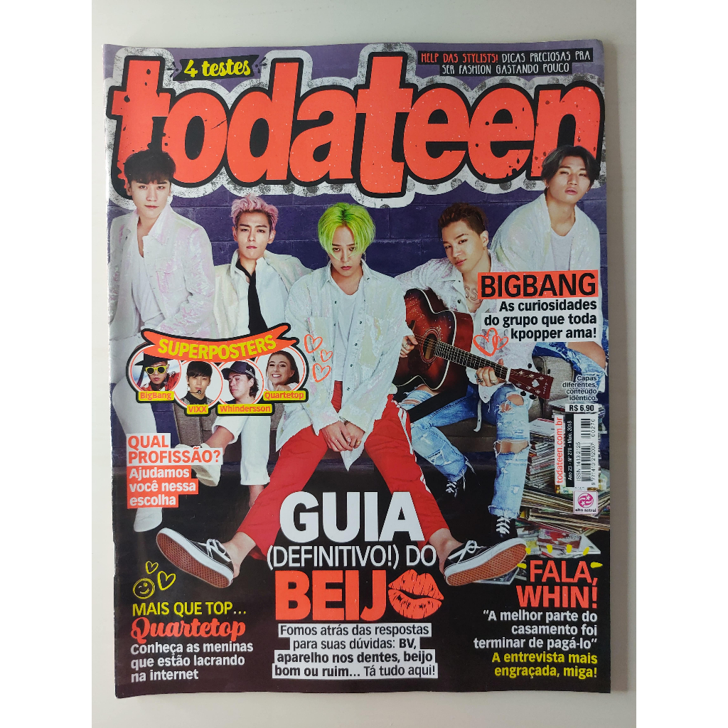 Revista Todateen Nº 270 BIGBANG VIXX Whindersson Nunes Quartetop Valentina Zenere Evelyn Regly Jeniffer Oliveira 2018