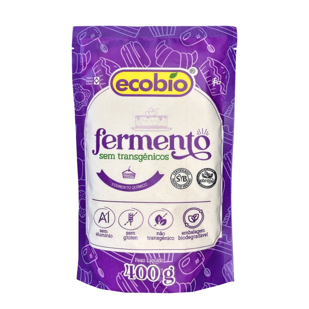 Fermento Ecobio Natural 400g Não Transgênico E Sem Glúten Em Pó em Oferta na Shopee