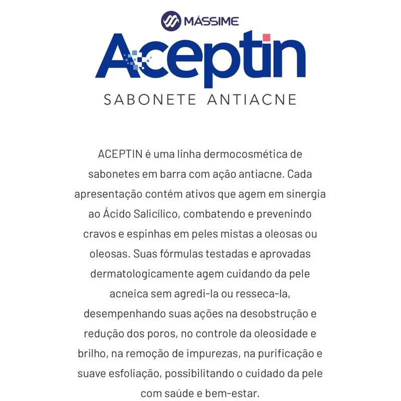 kit 2X Sabonete Aceptin Forte 80g Ação adstringente — imagem 2 de 2