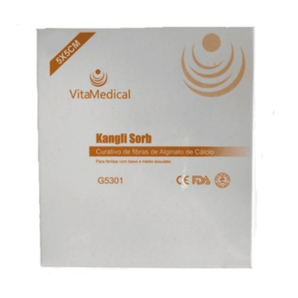 Curativo De Fibras Alginato De Cálcio Proteção Cicatrização Eficiente Pele Feridas Queimaduras Kangli Sorb – VitaMedical em Oferta na Shopee