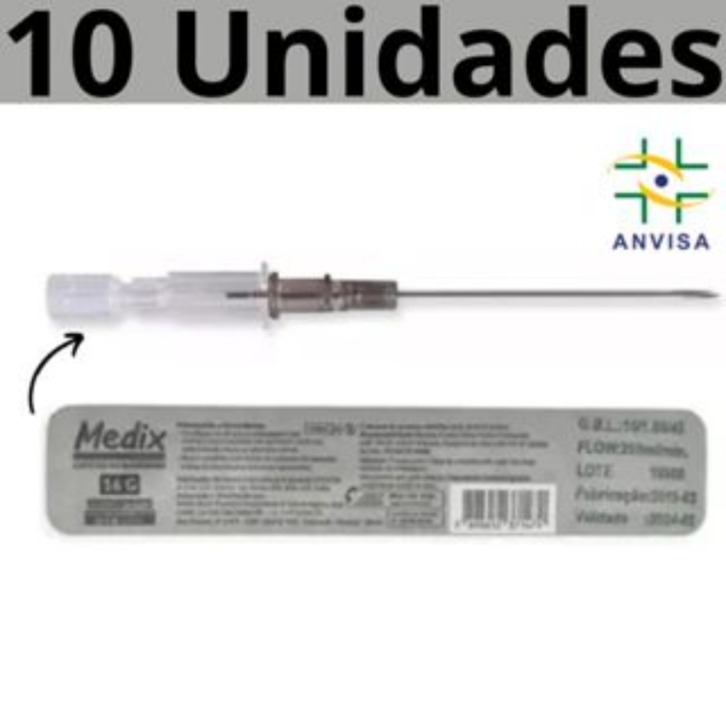 Cateter n 16 Body Piercing Intravenoso Periférico Jelco 10 Unidades em Oferta na Shopee