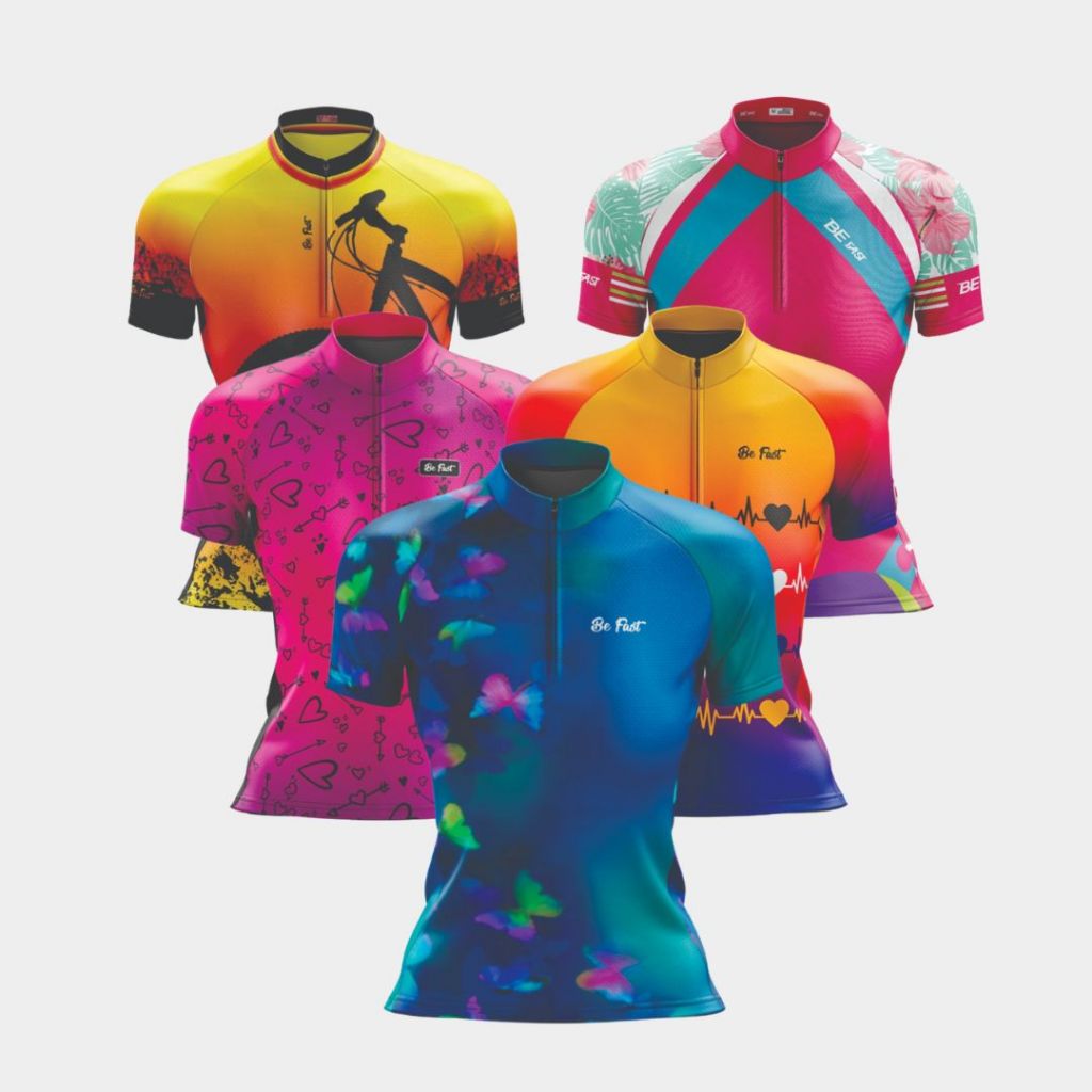 Camisa Camiseta Feminina Ciclismo Manga Curta Roupa Pedalar Bike Estampa Speed Mtb em Oferta na Shopee