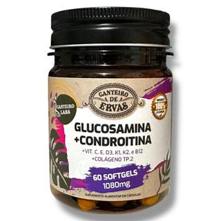 Glucosamina + condroitina 1080mg 60softgels Canteiro de ervas em Oferta na Shopee