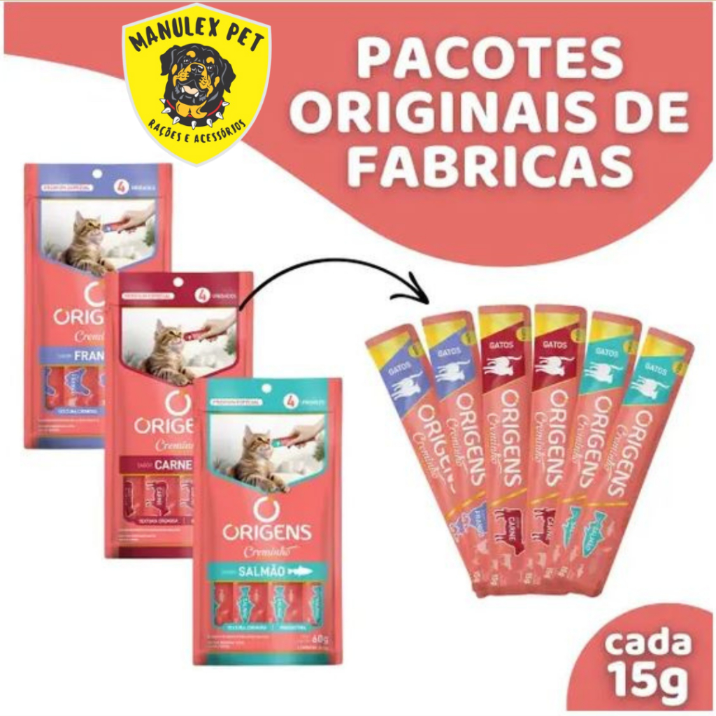 Caixa 24 Unidades Sachê Creamy Creminho Origens Petisco Mix De Sabores P/ Gato (Churru Truly Wanpy) em Oferta na Shopee