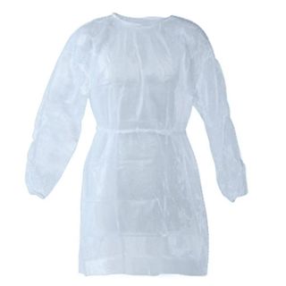 Kit 10 Unidade Avental Descartável TNT 20G Branco Manga Longa Jaleco Capote Gramatura 20 em Oferta na Shopee