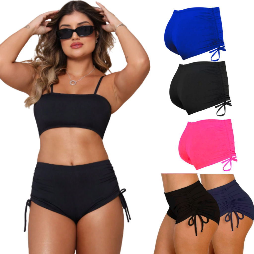 Biquini Cordinha Moda Praia Sunquini Shorts Cordinha lateral