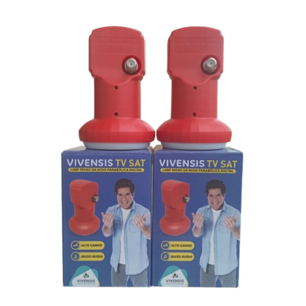 Kit 2 LNBF Universal Banda KU Digital Mono HD Vivencis em Oferta na Shopee