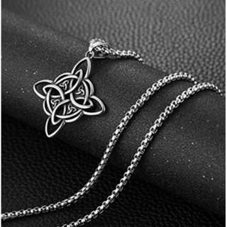 Colar Inox Nó Celta Nó de bruxa protetor quatro cantos em Oferta na Shopee