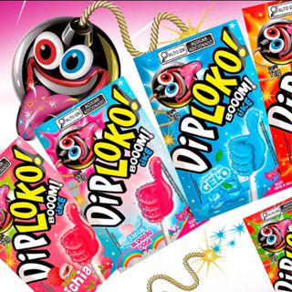 Pirulito Dip Loko Booom 165g C/15Un Escolha o Sabor - Danilla em Oferta na Shopee
