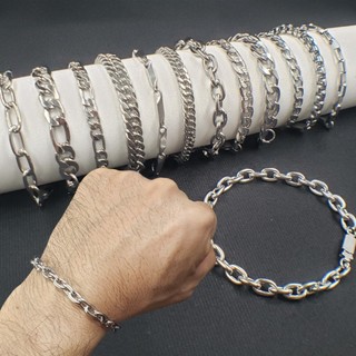Pulseira Masculina Aço Inox escolha Modelo e Tamanho fecho gaveta