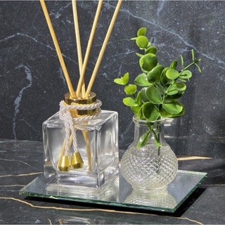 Kit Mini Aromatizador 100ml Vidro Bandeja e Plantinha em Oferta na Shopee